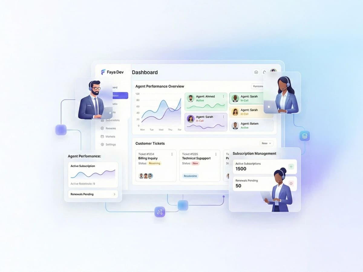 وكلاء إدارة خدمات العملاء و اشتراكاتهم